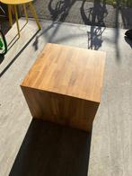 Walnoot bijzettafel, Minder dan 55 cm, Gebruikt, Vierkant, Hout