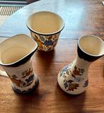 Flora Gouda Plateel Set - Vintage Keramiek Holland Handwerk, Antiek en Kunst, Ophalen