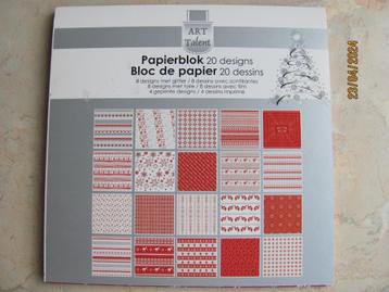 NIEUWSTAAT papier PAPIERBLOK 20 designs paperpad CHRISTMAS beschikbaar voor biedingen