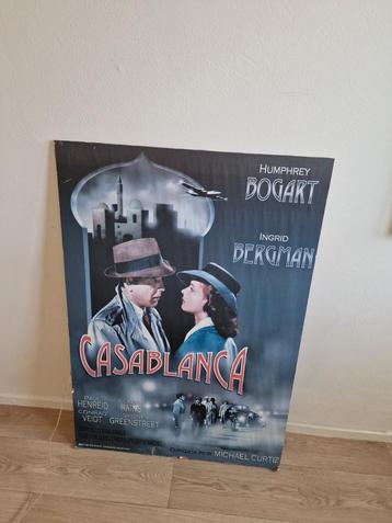 Casablanca Filmposter - Humphrey Bogart & Ingrid Bergman beschikbaar voor biedingen