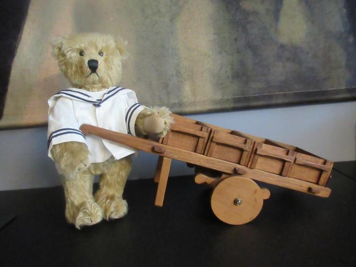 OUDE HOUTEN HANDKAR SPEELGOED verzenden mogelijk, Antiek en Kunst, Antiek | Speelgoed, Ophalen