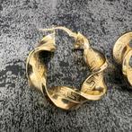 14k gouden oorbellen wokkels model, Ophalen of Verzenden, Nieuw, Goud