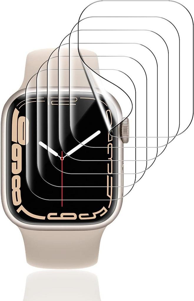 Screenprotector (folie) Apple Watch Series 9 - 45mm 6 stuks, Telecommunicatie, Wearable-accessoires, Nieuw, Screenprotector, Ophalen of Verzenden