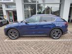 Alfa Romeo Stelvio 2.0 T AWD Ti AUTOMAAT Bruin leder | Trekh, Auto's, Automaat, 12 maanden, Blauw, Leder