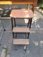 * trap; vintage oranje / bruin keukentrapje van Brabantia, Ophalen