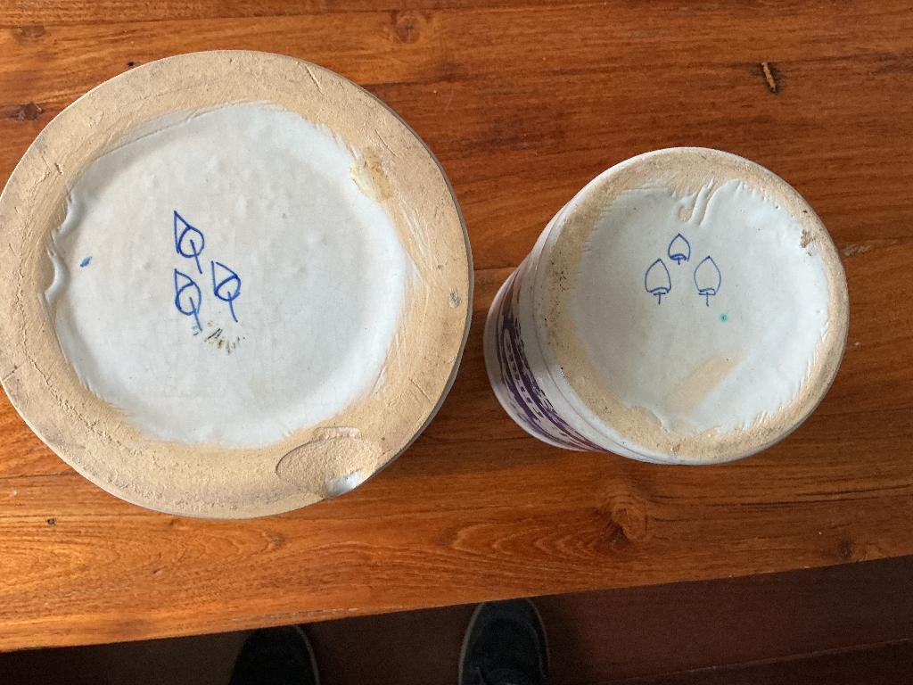 Antieke Delfts blauwe apothekerspotten, Ophalen of Verzenden, Gebruikt