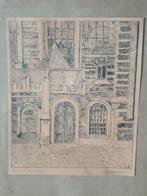 orig tekening portaal Oude Kerk Amsterdam Oudekerksplein HW, Antiek en Kunst, Ophalen