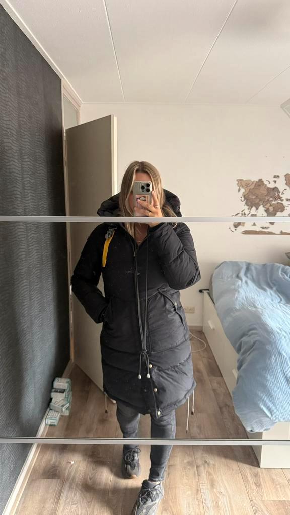Parajumper long bear black zwart M, Kleding | Heren, Jassen | Winter, Zo goed als nieuw, Zwart, Ophalen of Verzenden