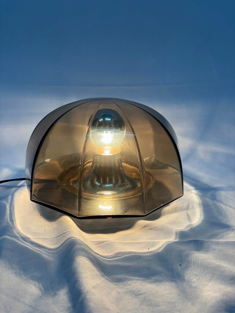 Vintage space age wand of plafondlamp Hillebrand jaren 60, Huis en Inrichting, Lampen | Plafondlampen, Ophalen of Verzenden, Gebruikt