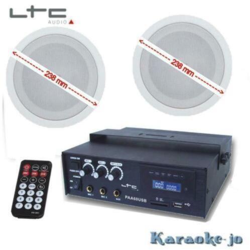 Muziek voor de winkel 60 Watt met 2 plafondspeakers, Audio, Tv en Foto, Stereo-sets, Nieuw, Overige merken, Ophalen of Verzenden
