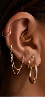 14 karaat goud oorbel bedel ketting Anna + nina, Hangers, Nieuw, Ophalen of Verzenden, Goud