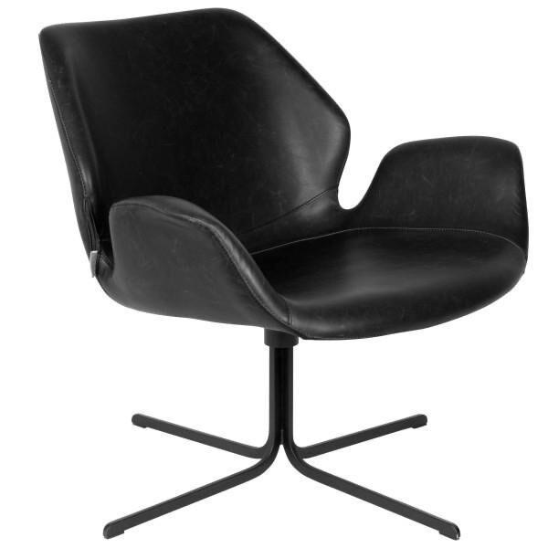 Zuiver Nikki Fauteuil - Draaibaar - Kunstleer, Huis en Inrichting, Fauteuils, Gebruikt, Kunststof, 75 tot 100 cm, Ophalen