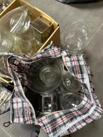 Glaswerk: Stolpen, vazen, decoratie, Huis en Inrichting, Ophalen, Gebruikt, Wit, Glas