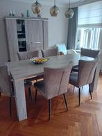 Eethoek met 6 stoelen, Ophalen, Gebruikt, Modern, 4 tot 6 stoelen