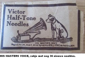 His Masters Voice, 2 oude zakjes met needles beschikbaar voor biedingen