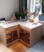 Terrarium hoekvorm, Dieren en Toebehoren, Reptielen en Amfibieën | Toebehoren, Ophalen, Zo goed als nieuw, Terrarium of Paludarium