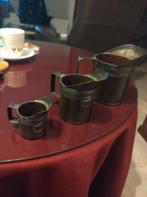 Oude metalen maatbekers - set van 3, Antiek en Kunst, Ophalen of Verzenden, Brons