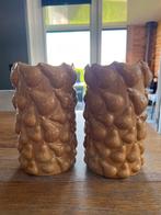 2 mooie vazen peer, Huis en Inrichting, Woonaccessoires | Vazen, Ophalen, Geel, Minder dan 50 cm, Glas