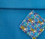Stenzo tricot katoen bloemen + stip combinatie, Hobby en Vrije tijd, Stoffen en Lappen, Nieuw, 30 tot 200 cm, Ophalen of Verzenden