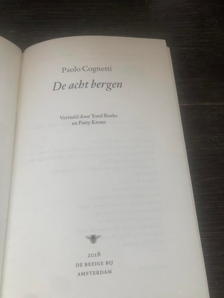De Acht Bergen - Paolo Cognetti, Boeken, Ophalen of Verzenden, Zo goed als nieuw, Nederland