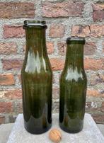 2 antieke Franse glazen zaadflessen, glas, fles., Ophalen of Verzenden