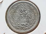 25 cent 1944 E P zilver (08), Postzegels en Munten, Munten | Nederland, Ophalen of Verzenden, Koningin Wilhelmina, 25 cent, Zilver