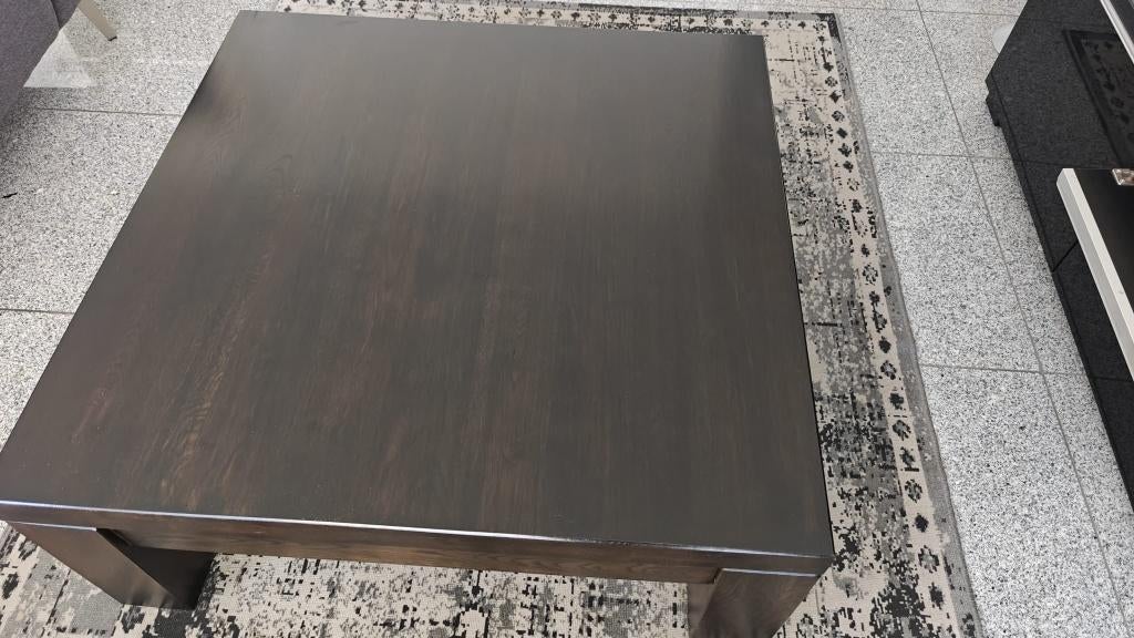 Salontafel vierkant massief eiken, Huis en Inrichting, Tafels | Salontafels, Ophalen, 50 tot 100 cm, 50 tot 100 cm, Zo goed als nieuw