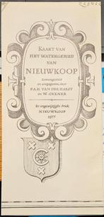 Kaart van het Watergebied Nieuwkoop - 1977, Boeken, Atlassen en Landkaarten, Gelezen, Ophalen of Verzenden, Landkaart, P.A.H. van der Harst en W. Oxener