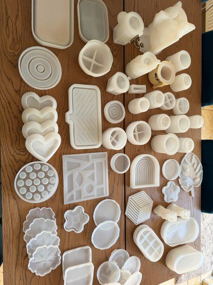 Jesmonite Gips Mallen Set - Diverse Vormen, Hobby en Vrije tijd, Knutselen, Zo goed als nieuw, Materiaal, Ophalen