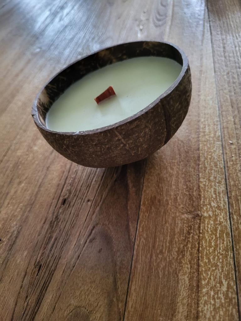 Kokosnoot geurkaarsen, Kokoswax, 3 geuren, Overige materialen, Bruin, Nieuw, Ophalen of Verzenden