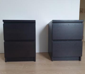 Ikea Malm set van 2 nachtkastjes beschikbaar voor biedingen