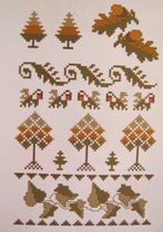 Borduurpatroon  Merklap Herfst blad   nr 7342, Verzenden, Nieuw, Handborduren, Patroon