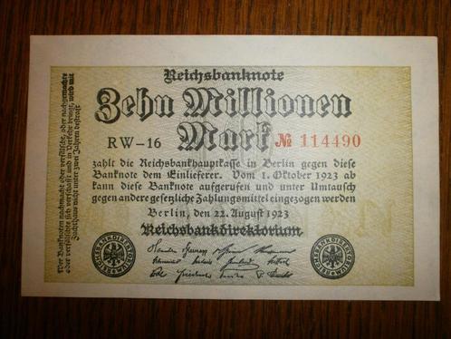 Duitsland 10000000 Mark 1923 UNC-, Postzegels en Munten, Bankbiljetten | Europa | Niet-Eurobiljetten, Duitsland, Ophalen of Verzenden
