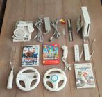 Nintendo Wii + 2 Mario Spellen en meer, Met 2 controllers, Gebruikt, Ophalen of Verzenden, Met games