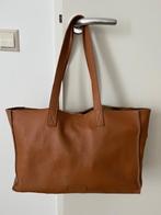 Leer shopper van Shabbies, zgan, Sieraden, Tassen en Uiterlijk, Tassen | Damestassen, Verzenden, Zo goed als nieuw, Zwart, Shopper