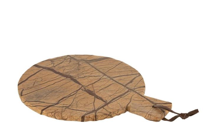 Snijplank Oni Rond Marmer Bruin/Oker, Huis en Inrichting, Woonaccessoires | Overige, Nieuw, Ophalen of Verzenden