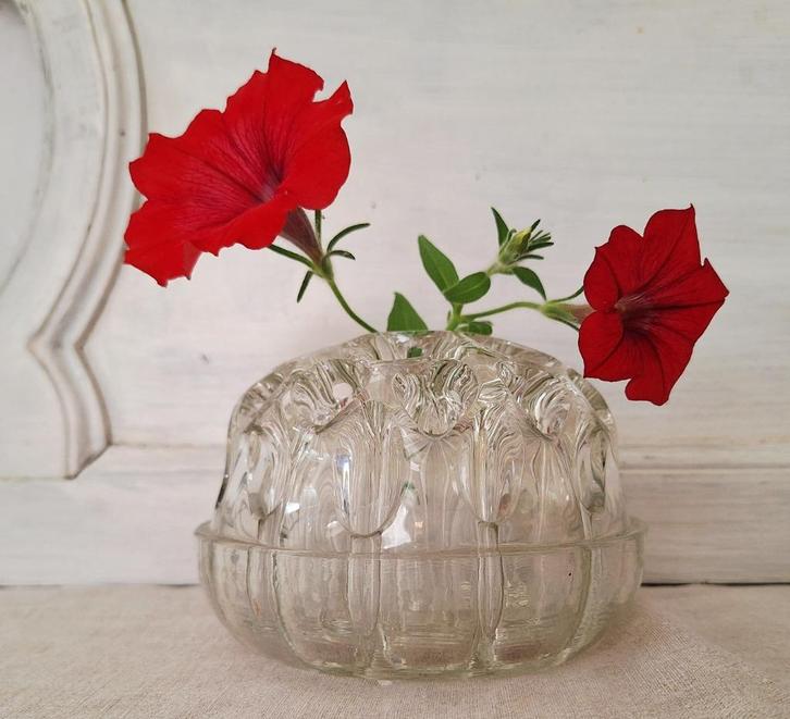 Grote persglas Pique Fleurs, Rozensteker uit Frankrijk, Antiek en Kunst, Antiek | Glas en Kristal, Ophalen of Verzenden