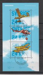 Zweden Blok 62 Vliegtuigen, Postzegels en Munten, Postzegels | Europa | Scandinavië, Ophalen of Verzenden, Zweden, Gestempeld