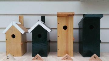 Prachtige nieuwe vogelhuisjes! Vogelhuis groen, hout, nieuw! beschikbaar voor biedingen