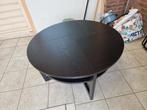 Zwarte ronde salontafel, Ophalen, Overige materialen, Gebruikt, 50 tot 100 cm