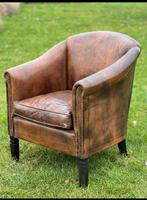 Schapenleren fauteuil, Ophalen of Verzenden, Zo goed als nieuw, 75 tot 100 cm