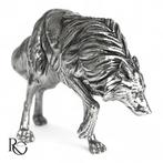 Miniatuur Wolf – handgemaakt beeldje van 925 zilver, Ophalen of Verzenden, Zilver