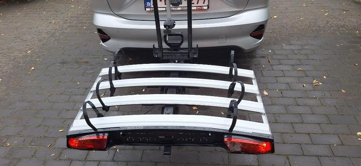 Menabo Alcor 4 fietsendrager, Auto diversen, Fietsendragers, Gebruikt, Trekhaakdrager, 3 fietsen of meer, Brede banden, Elektrische fiets