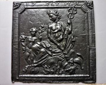 Haardplaat Allegorie van de Vrede met Godin PAX Wenen 1738 beschikbaar voor biedingen