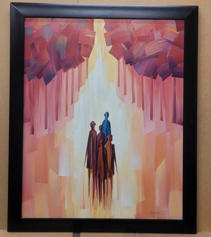 Nest MARTENS, de boswandeling, Antiek en Kunst, Kunst | Schilderijen | Klassiek, Ophalen