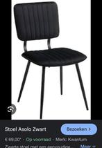 4x zwarte velvet eetkamerstoelen Kwantum, Ophalen, Zo goed als nieuw, Zwart, Vier