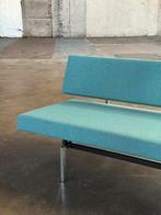Martin Visser Slaapbank | Turquoise (NIEUWSTAAT), Metaal, 150 tot 200 cm, Driepersoons, 75 tot 100 cm