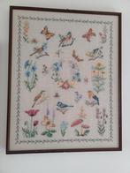 30x40 geborduurde natuur houten lijst, Antiek en Kunst, Ophalen