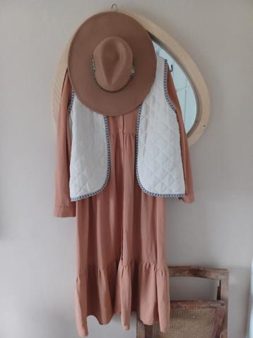 Boho jurk met gilet maat 38 40