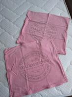 Twee kussenhoesjes 40 x 40 roze, Gebruikt, Ophalen of Verzenden, Roze, Vierkant